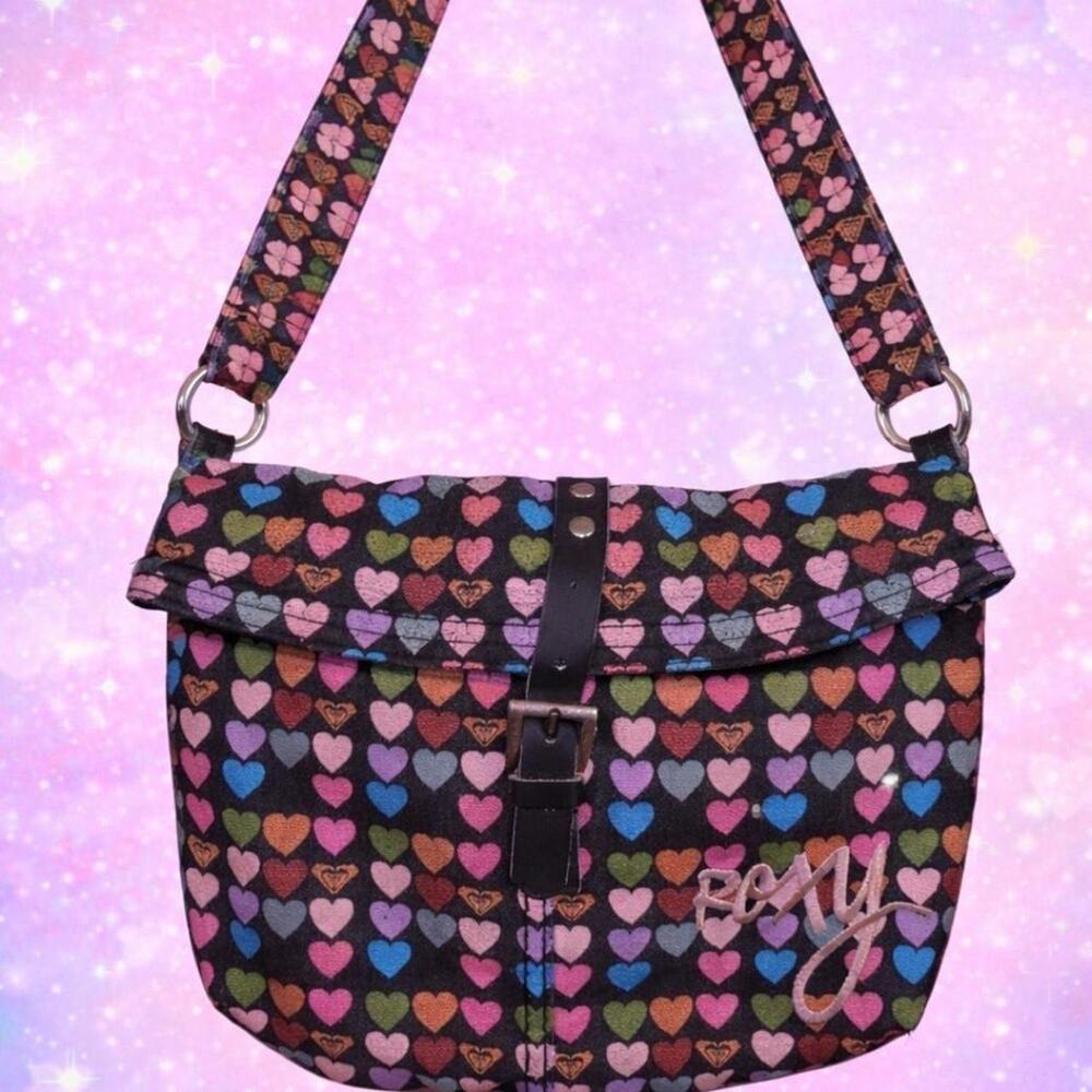 Y2k roxy heart shoulder bag